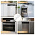 MOFINO Stove Gap Covers 316 Stainless Steel,2 Pack Stove Gap Filler,Heat Resistant Stove Gap Guards,Oven Side Gap Filler,Between Stove and Counter Slide In Range Trim Kit for Kitchen,23.6-26“ Silver