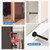 KOLAKO Door Stops, 6 Inch Door Stopper, Wall Mount, Brushed Stainless Steel Extra Long Doorstops with Sound Dampening Rubber Tip Bumper Modern Black Long Doors Stoppers for Bottom of Doors
