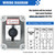 KEYMOO 40A Rotary Changeover Switch with Removable Key Lock, 660V 3 Position 2 Phase 8 Terminals, 2-Way 2NO 2NC Universal Selector Switch with Enclosure 26-40F/D202.2YTWB