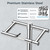 FORIOUS Toilet Paper Holder Wall Mount, Stainless Steel Rustproof Double Post Pivoting Tissue Roll Holder for Bathroom, Commercial Toilet Paper Dispenser Freestanding Toilet Paper Stand, Chrome