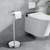 FORIOUS Toilet Paper Holder Wall Mount, Stainless Steel Rustproof Double Post Pivoting Tissue Roll Holder for Bathroom, Commercial Toilet Paper Dispenser Freestanding Toilet Paper Stand, Chrome