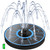 Yzert Solar Fountain with 2000 mAh Battery Backup Works in Cloudy, Glass Solar Powered Bird Bath Fountains with 7 Nozzles, 3.5 W Solar Fountain Pump for Birdbath,Garden, Outdoor, Pond