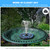 Yzert Solar Fountain with 2000 mAh Battery Backup Works in Cloudy, Glass Solar Powered Bird Bath Fountains with 7 Nozzles, 3.5 W Solar Fountain Pump for Birdbath,Garden, Outdoor, Pond