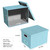 Oterri File Organizer Box with Lid, Portable Hanging File Box for Letter/Legal File Folder Storage, Office/Decor/Home, 1 Pack, Light-blue