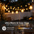 S14 Replacement LED Light Bulbs, Shatterproof & Waterproof 2W S14 LED Bulbs, Outdoor String Lights , E26 Base Patio Edison LED Light Bulbs, Warm White 2200K Plastic 150LM Non-Dimmable 25 Pack