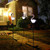 Afirst Solar Outdoor Decorative Lights - Flamingo Handblown Glass Garden Stakes 4" W 2 Pack