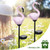 Afirst Solar Outdoor Decorative Lights - Flamingo Handblown Glass Garden Stakes 4" W 2 Pack