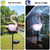Afirst Solar Outdoor Decorative Lights - Flamingo Handblown Glass Garden Stakes 4" W 2 Pack