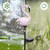 Afirst Solar Outdoor Decorative Lights - Flamingo Handblown Glass Garden Stakes 4" W 2 Pack