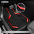 PIC AUTO Heavy Duty Rubber Floor Mats, Red Aluminum Film Car Mats Set, Front and Rear Car Mats with Anti-Slip Backing, All Weather Protection, Trim-to-Fit for Automotive SUV, Sedan, Van
