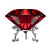 Adwikoso Large Crystal Diamond Paperweight with Stand Jewels Wedding Decorations Centerpieces Home Decor 3.15 inch (Red)