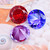 Adwikoso Large Crystal Diamond Paperweight with Stand Jewels Wedding Decorations Centerpieces Home Decor 3.15 inch (Red)