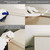 ZYJT Marble Edge Banding 1 1/2" x 25ft Non Glued PVC White Edge Banding High Glossy Edge Banding for Table Cabinet Furniture