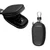 Suvnie Car Key Case, Genuine Leather Auto Key Fob Cover Case, Key Fob Protector with Metal Hook, Car Smart Keychain Holder (Black)
