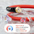 SPECILITE 5/8" Hot/Cold Short Leader Garden Water Hose 10 ft, -50℉-190℉, Flexible & Lightweight Rubber Pipes With 3/4" Brass Fittings for Yard, Outdoor, Farm, Red