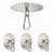 Raconvolo Adhesive Ceiling Hooks 4 Pack Stainless Steel Sticky Pad Eye Plate Snap Hooks Wall Hooks Wind Chime Hanger for Hanging Plants Wind Spinners Decorations in Bathroom Kitchen Porch RV No Drill