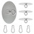 Raconvolo Adhesive Ceiling Hooks 4 Pack Stainless Steel Sticky Pad Eye Plate Snap Hooks Wall Hooks Wind Chime Hanger for Hanging Plants Wind Spinners Decorations in Bathroom Kitchen Porch RV No Drill