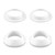 Hengengood Drainage Seal,Universal Basin Drain Gasket Replacement Parts,Thickened Silicone Sealing Ring for Bathroom Sink Drain Stopper，Includes Top and Bottom Washers Seals (White-2 Sets)
