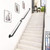 Purife 3FT Black Wall Mount Hand Rails for Indoor Stairs, 36 Inch Interior Staircase Handrail, Outdoor Metal Stair Railing for Exterior Steps, Banister Deck Rails,Safety Grab Bar for Elderly