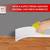 Vinyl Wall Base Baseboard Molding Trim 6" Flexible Self Adhesive Rubber Wall Base Moulding Trim Peel and Stick Design, 6 Inch x 20 Feet, White