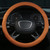 ALEMODR Cayenne Orange Leather Steering Wheel Cover Universal 15 inch
