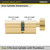 Sterling ETB3535V 5 Pin Euro Thumbturn Cylinder, Brass, 35x35mm