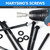 (12-Set) 5/16 x 3 Lag Bolts, Stainless Steel Heavy Duty Hex Head Lag Screws for Wood, Commercial/Industrial Grade 5/16 Bolts, Mounting Screws Bolts Kit, Black Oxided by Marysino