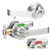 Feeloco Commercial Vacant Occupied Bathroom Lock - Privacy Door Lock with Indicator Sign, Stainless Steel, Fits 1-3/8" to 2" Door, for Restroom Stall, Office, Gym, Silver