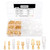 QTEATAK 2.8,4.8,6.3mm Golden Quick Splice Male and Female Wire Spade Crimp Terminal Connectors Wire Connectors Assortment Kit with Insulating Sleeve(300Pcs)