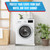 Houseables Washing Machine Pan, Washing Machine Drain Pan, Washer Tray, for Floor Drip Protection, Under Dryer, Laundry, Metal, Stainless Steel, 28 x 30 x 2.5 Inch, with Anti-slip Mat