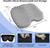 NEW-Vi Anti-Slip Kayak Seat Cushion - Waterproof Thicken Gel Boat Kayak Canoe Rowing Stadium Pad for Sit in Kayak Chair Kayak Accessories Equipment Gear for Fishing Kayak (Black+Grey)
