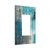 Art Turquoise Blue and Grey Paint Single Rocker Outlet Wall Plates 1 Gang Light Switch Cover Decorative Modern Abstract Electrical GFCI Switchplate for Bedroom Bathroom Kitchen Decor