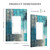 Art Turquoise Blue and Grey Paint Single Rocker Outlet Wall Plates 1 Gang Light Switch Cover Decorative Modern Abstract Electrical GFCI Switchplate for Bedroom Bathroom Kitchen Decor