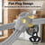 3 Prong Dryer Cord 8 FT, NEMA 10-30P to 3-Wire Appliance Cord, 30-Amp, 3 Wires with Eyelet Connectors, 10 Gauge Copper Wire, Grey Cable