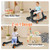 BABY JOY 2 in 1 Baby Walker, Foldable Activity Walker with Adjustable Height & Speed, Music, Lights, Mirrors, Padded Seat Cushion, Activity Baby Push Walker for Toddler Boys Girls, Ages 6-18 Months