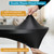 Rinpon Double Fitted Design PU Round Fitted Tablecloth, Anti-Tear Wipeable Elastic Round Tablecloth, Soft-Touch Fitted Table Cloth, Waterproof Oil-Proof Table Cover (Black, 53"-56" Round)