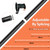 Curtain Rods No Drilling for Windows Set 66 to 120-128 Inch,5/8 Inch Diameter Drapey Pole with No Drill Curtain Rod Brackets,Renter Friendly Cortineros Para Ventanas with Adhesive Holder Hook Black