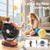 KITWLEMEN 20000mAh Battery Powered Camping Fan - 110H Max Cooling, Rechargeable Battery Operated Desk Fan with 4 Speeds, Soft Light & Hanging Hook, Portable for Tent Outdoor Hurricane Power Outage