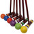 Juegoal Six Player Deluxe Croquet Set with Wooden Mallets, Colored Balls, Sturdy Bag for Adults &Kids, Perfect for Lawn, Backyard and Park, 28 Inch