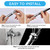 Metal Nozzle Clean Shower Head, 2 Shower Heads 3 Aluminum Cleaner Flushing Cleansing System with 59 inch Hose and Water Tank Hook, Silver