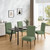 MOSAYT 100% Waterproof Dining Room Chair Covers Set of 4, Super Fit Stretch Jacquard Parson Chairs Slipcovers Removable Washable Chair Seat Protectors for Home, Kitchen, Banquet (Green)