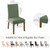 MOSAYT 100% Waterproof Dining Room Chair Covers Set of 4, Super Fit Stretch Jacquard Parson Chairs Slipcovers Removable Washable Chair Seat Protectors for Home, Kitchen, Banquet (Green)
