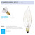 KOR (Pack of 12 15 Watt Clear Candelabra Base (E12) Flame Tip 120V Decorative Dimmable Chandelier Lights Bulbs