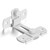 INIRET 4 Packs Matte White 90 Degree Flip Barn Door Lock Latches，Stainless Steel Gate Latch Security Door Latch for Barn Door Safety Door Lock,Sliding Door Antique Lock Wine Cabinet Closet