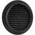 Vent Systems 6 Inch Black Soffit Vent Cover with Built-in Mesh – Round Louvered Exterior Vent Cover – 6” Plastic Air Intake & Exhaust Vent – Outdoor Wall & Under Eave Ventilation Cover