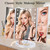 deweisn Floor Mount Tri-Fold Lighted Vanity Mirror with 21 LED Lights, Touch Screen and 3X/2X/1X Magnification, Two Power Supply Modes Make Up Mirror,Travel Mirror