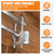 MeBantoo Cabinet Lock with Combination, Adjustable U-Shaped Combination Cabinet Lock Latches for Gym Locker, Closet, Fences, Luggage, Double Doors (Silver - 1pc)