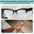 Reading Glasses with Lights USB Rechargeable Magnifying Glasses Lighted Readers Glasses Lighted LED Magnifying Eyewear Hands Free Magnifier Eyeglasses for Women Men Reading Lighted Eye Glasses+250