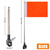 FLAGPARK Orange Boat Flag for Safety with 49'' Adjustable Holder Pole Water Ski Flags 12x18 inch Skier Down Flag for Boating Bike Kayak Motorcycle Pontoon ATV