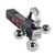 TOPTOW Trailer Hitch Tri-Ball Hitch Mount with Beast Tow Hook Chrome Hitch Balls Fits 2-inch Receiver